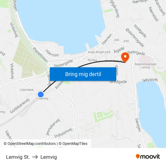 Lemvig St. to Lemvig map