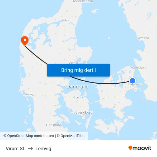 Virum St. to Lemvig map