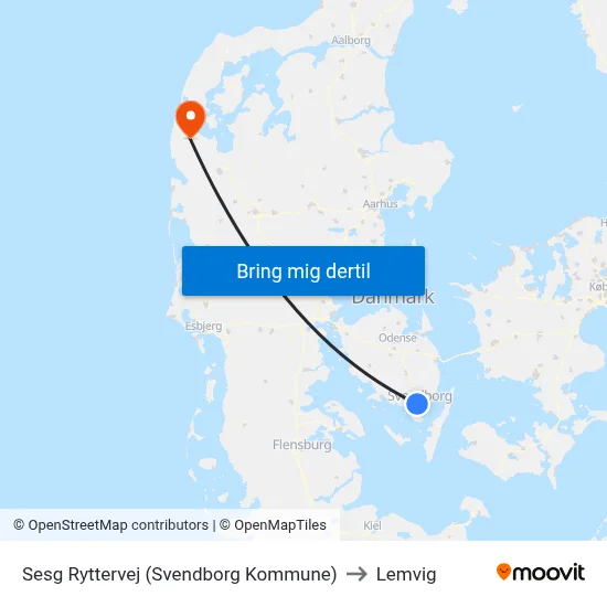 Sesg Ryttervej (Svendborg Kommune) to Lemvig map