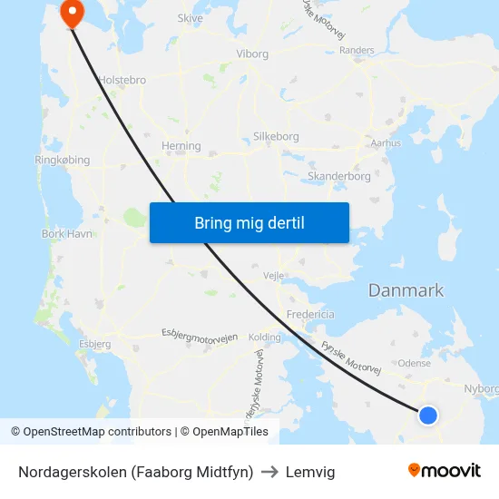 Nordagerskolen (Faaborg Midtfyn) to Lemvig map