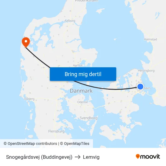 Snogegårdsvej (Buddingevej) to Lemvig map