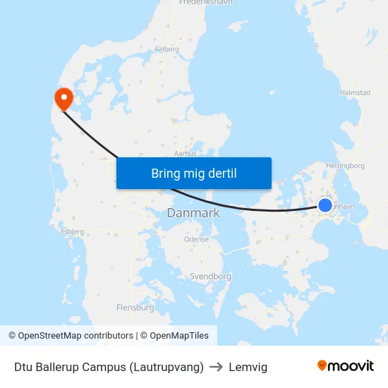 Dtu Ballerup Campus (Lautrupvang) to Lemvig map
