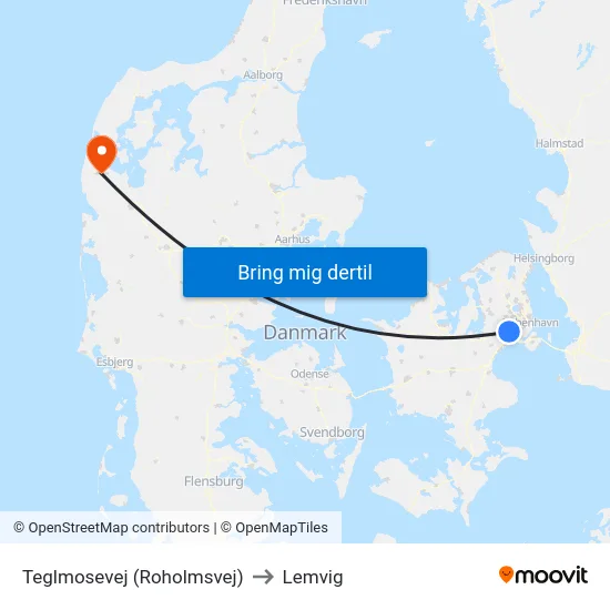 Teglmosevej (Roholmsvej) to Lemvig map