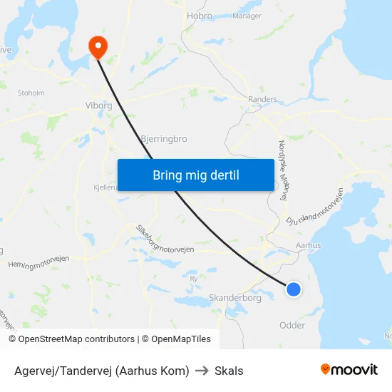 Agervej/Tandervej (Aarhus Kom) to Skals map