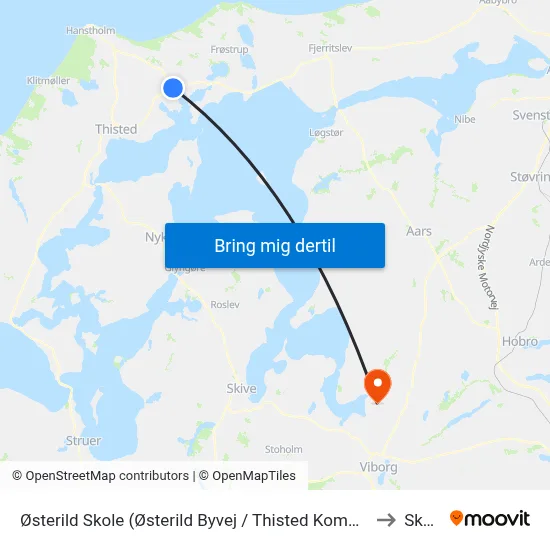 Østerild Skole (Østerild Byvej / Thisted Kommune) to Skals map