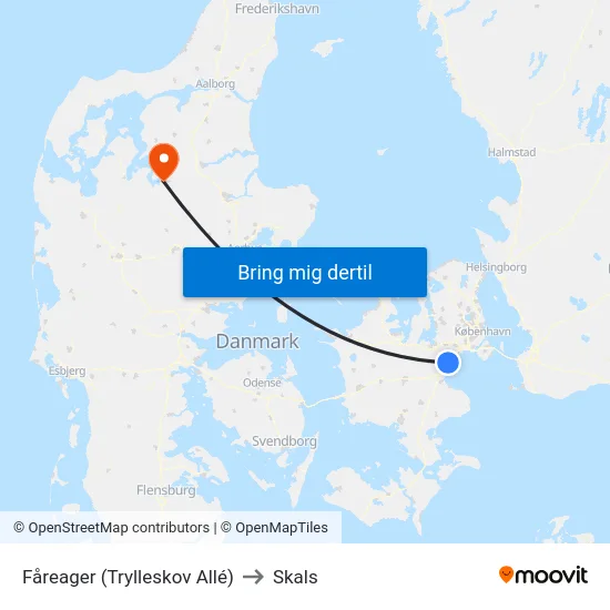 Fåreager (Trylleskov Allé) to Skals map