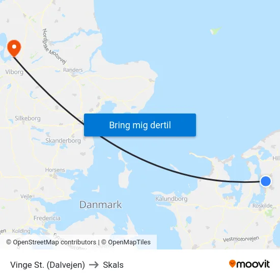 Vinge St. (Dalvejen) to Skals map