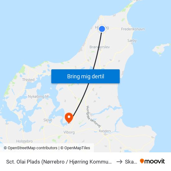 Sct. Olai Plads (Nørrebro / Hjørring Kommune) to Skals map