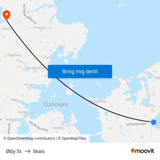 Ølby St. to Skals map
