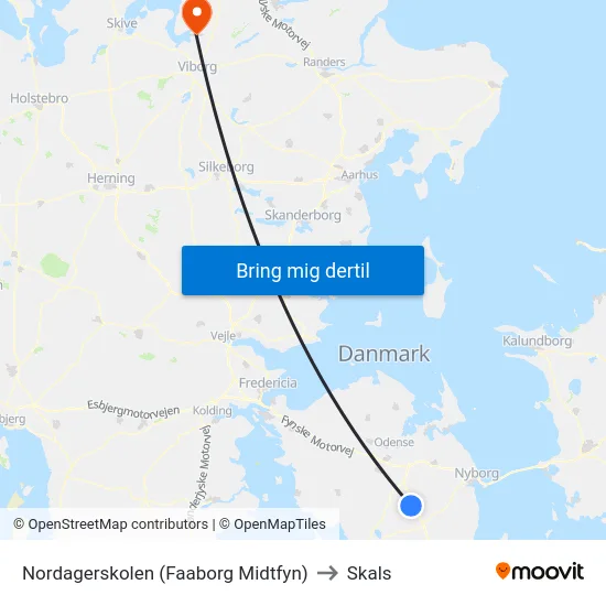 Nordagerskolen (Faaborg Midtfyn) to Skals map