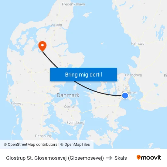 Glostrup St. Glosemosevej (Glosemosevej) to Skals map