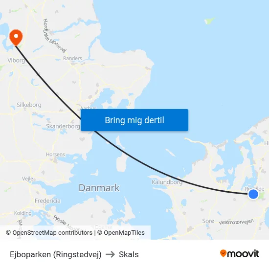 Ejboparken (Ringstedvej) to Skals map