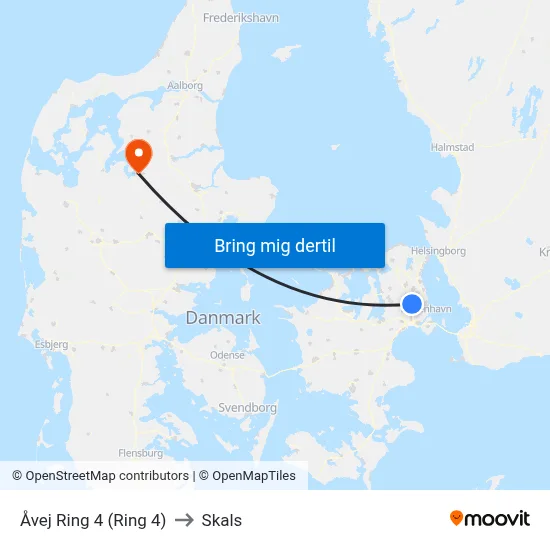Åvej Ring 4 (Ring 4) to Skals map