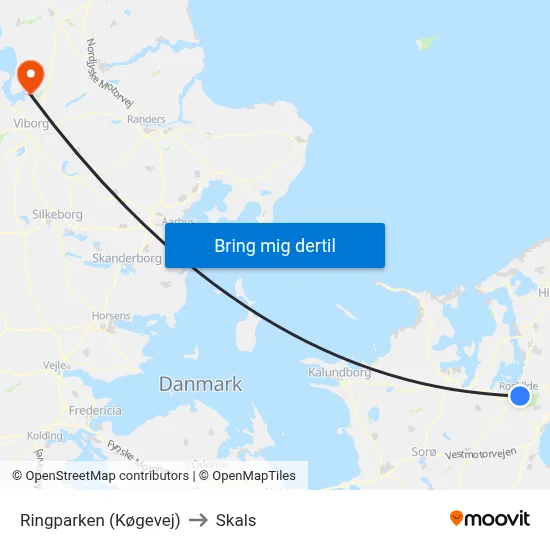 Ringparken (Køgevej) to Skals map