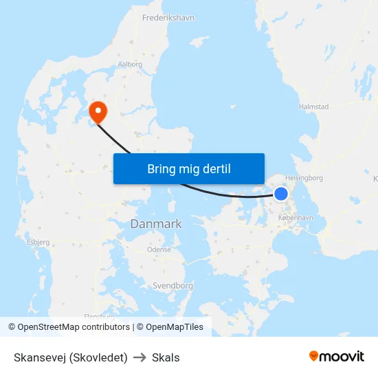 Skansevej (Skovledet) to Skals map