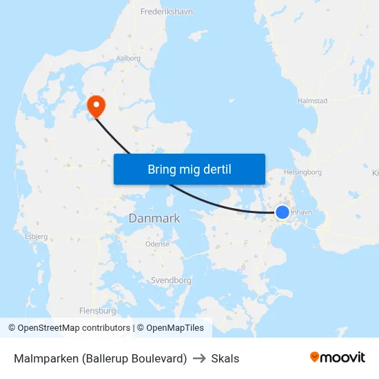 Malmparken (Ballerup Boulevard) to Skals map