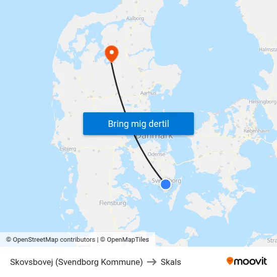 Skovsbovej (Svendborg Kommune) to Skals map