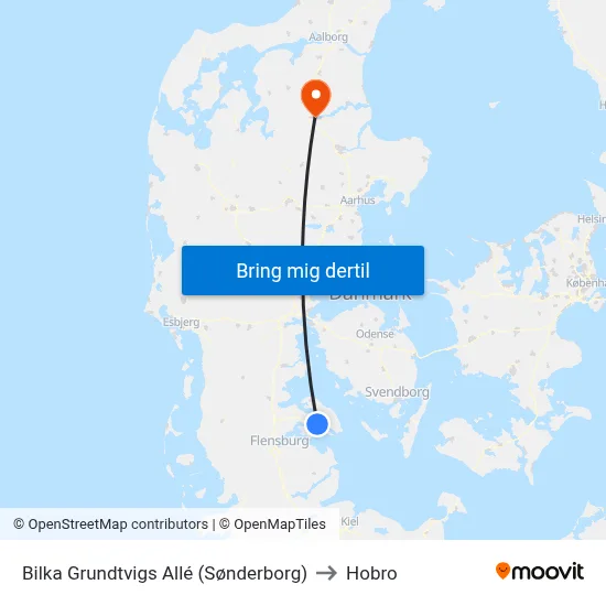 Bilka Grundtvigs Allé (Sønderborg) to Hobro map
