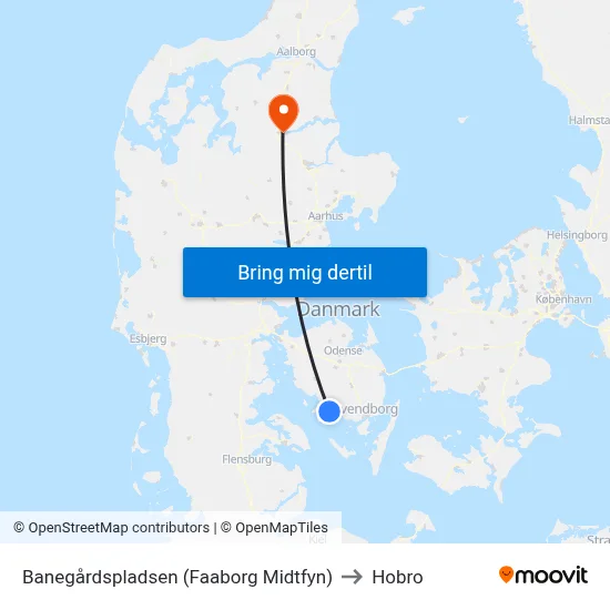 Banegårdspladsen (Faaborg Midtfyn) to Hobro map