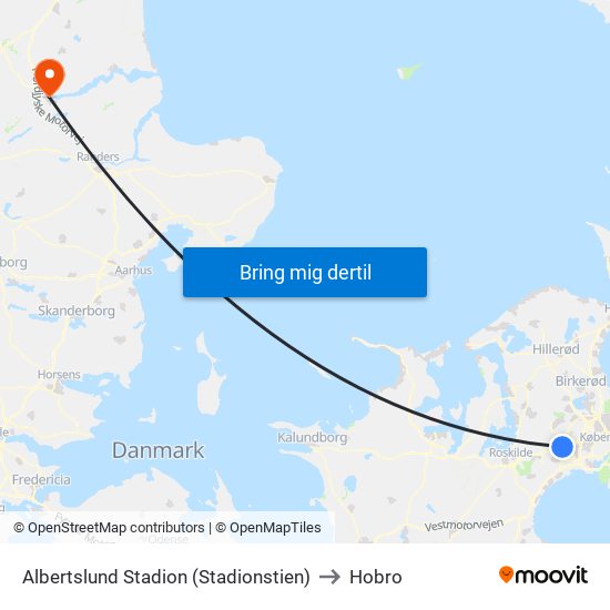 Albertslund Stadion (Stadionstien) to Hobro map