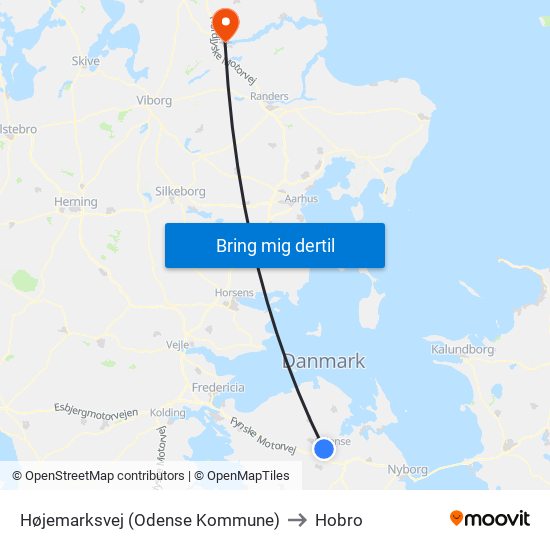 Højemarksvej (Odense Kommune) to Hobro map