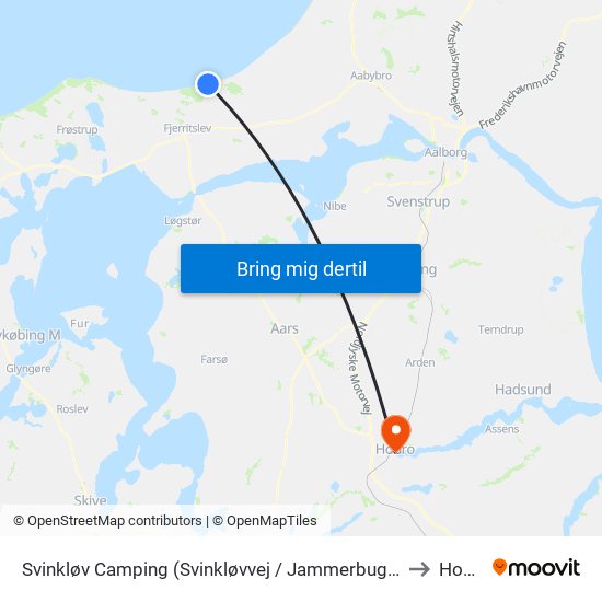 Svinkløv Camping (Svinkløvvej / Jammerbugt Komm.) to Hobro map