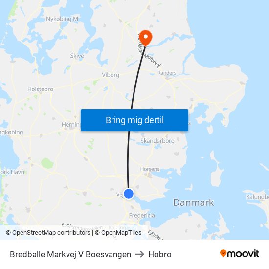 Bredballe Markvej V Boesvangen to Hobro map