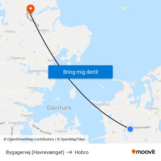 Bygagervej (Havrevænget) to Hobro map