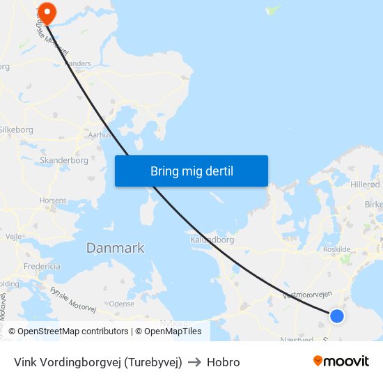 Vink Vordingborgvej (Turebyvej) to Hobro map