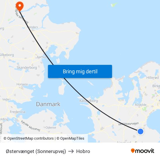 Østervænget (Sonnerupvej) to Hobro map