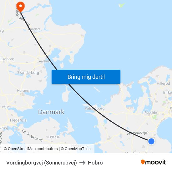 Vordingborgvej (Sonnerupvej) to Hobro map