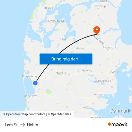 Lem St. to Hobro map