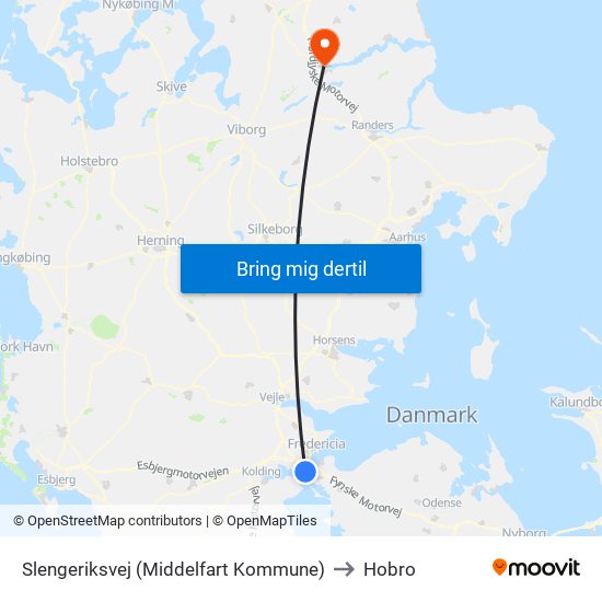 Slengeriksvej (Middelfart Kommune) to Hobro map