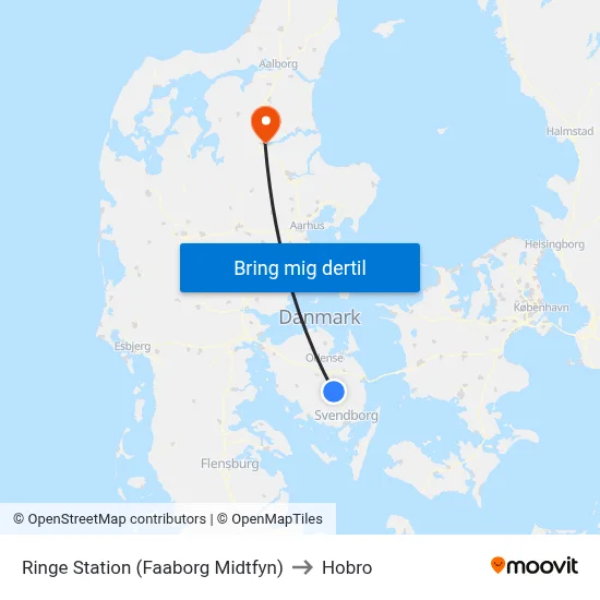 Ringe Station (Faaborg Midtfyn) to Hobro map