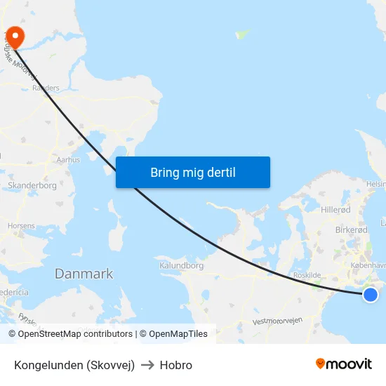 Kongelunden (Skovvej) to Hobro map