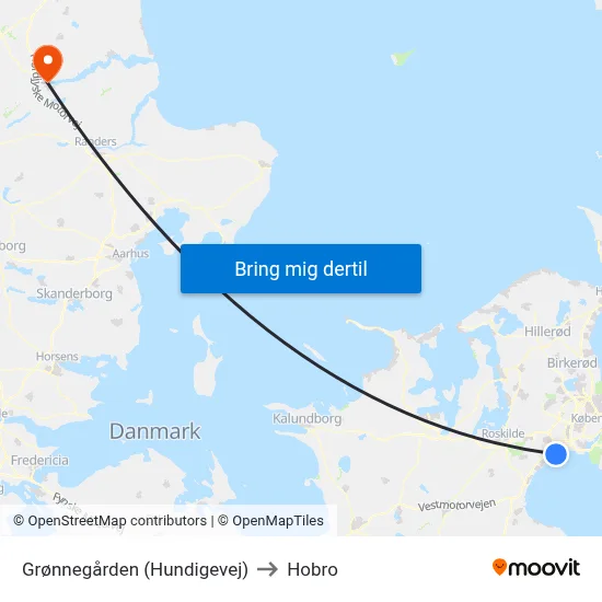 Grønnegården (Hundigevej) to Hobro map