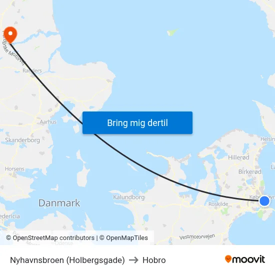 Nyhavnsbroen (Holbergsgade) to Hobro map