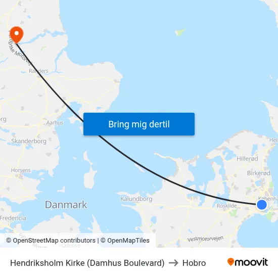 Hendriksholm Kirke (Damhus Boulevard) to Hobro map