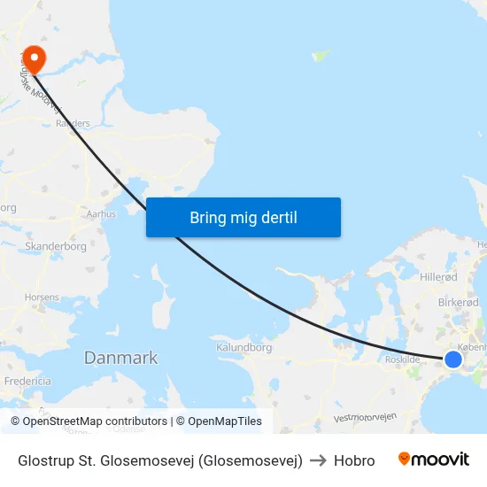 Glostrup St. Glosemosevej (Glosemosevej) to Hobro map