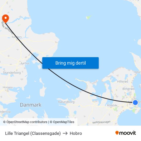 Lille Triangel (Classensgade) to Hobro map