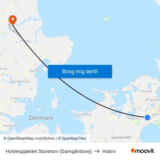 Hyldespjældet Storetorv (Damgårdsvej) to Hobro map