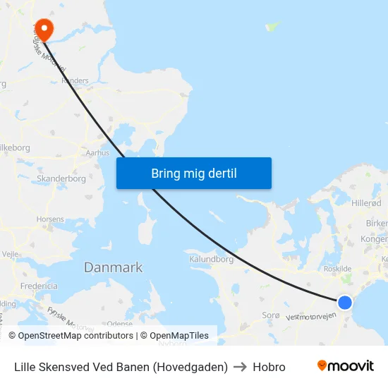 Lille Skensved Ved Banen (Hovedgaden) to Hobro map