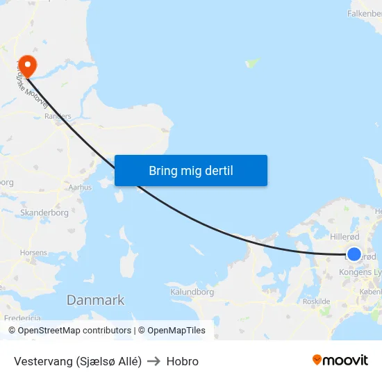 Vestervang (Sjælsø Allé) to Hobro map