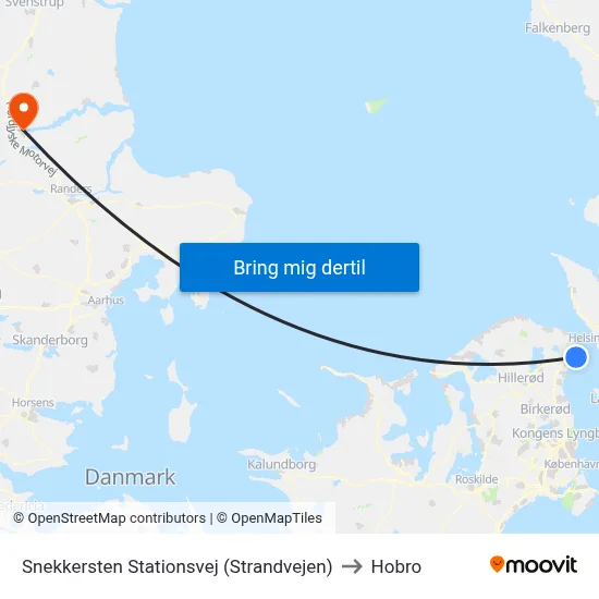 Snekkersten Stationsvej (Strandvejen) to Hobro map