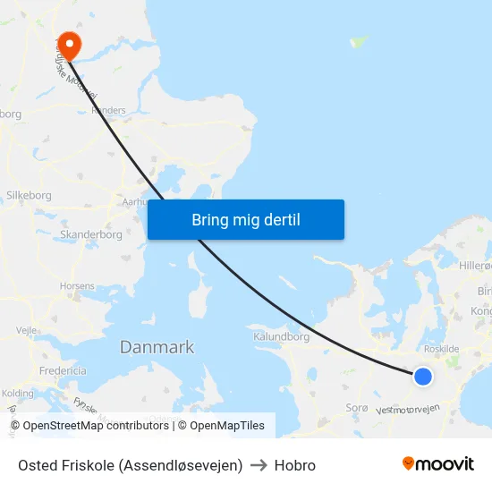 Osted Friskole (Assendløsevejen) to Hobro map