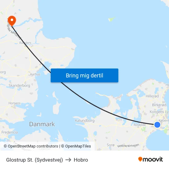 Glostrup St. (Sydvestvej) to Hobro map