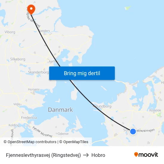 Fjenneslevthyrasvej (Ringstedvej) to Hobro map