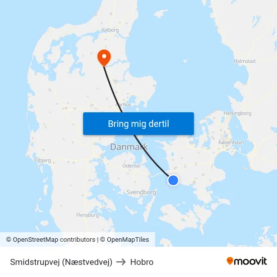 Smidstrupvej (Næstvedvej) to Hobro map