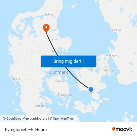 Kvægtorvet to Hobro map