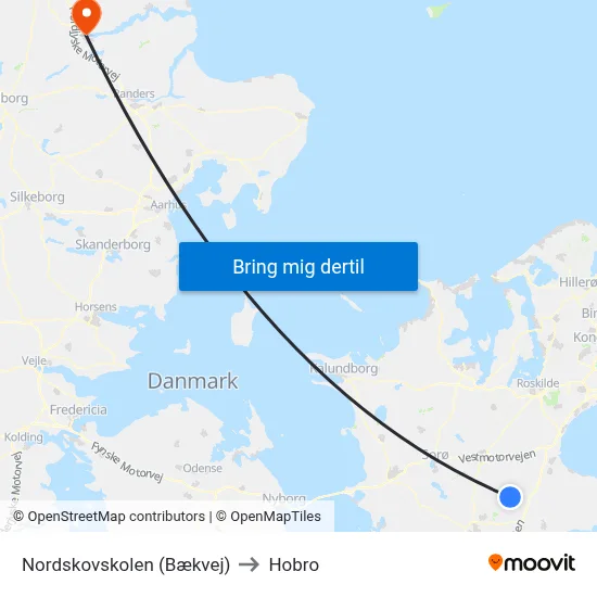 Nordskovskolen (Bækvej) to Hobro map